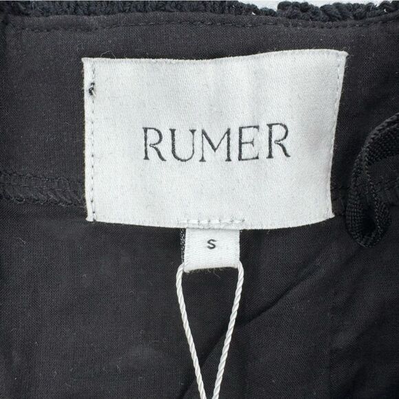 Revolve Rumer Ines Crochet Lace High Waist Shorts Black Small‎ NWT - Picture 6 of 11